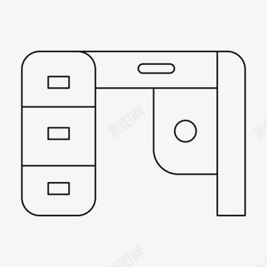 动感线条装饰桌子装饰家具图标图标