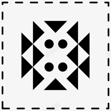 民族装饰阿兹特克图案文化图案图标图标