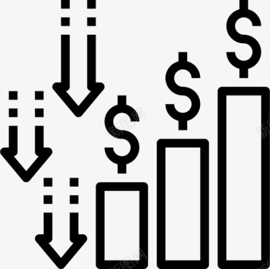 箭头企业管理4直线图标图标