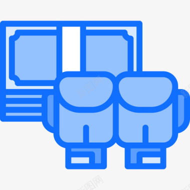 大拳击的小孩博彩拳击11蓝色图标图标