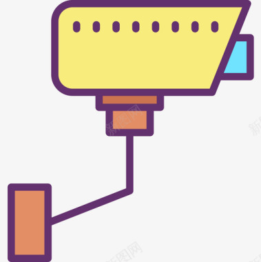 监控监控安全115线性彩色图标图标