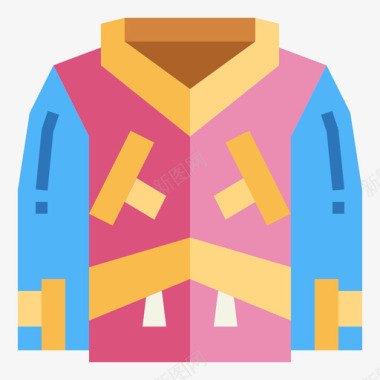 矢量冬季旅游素材夹克冬季124扁平图标图标