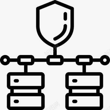 屏蔽电磁波安全数据库隐私安全图标图标