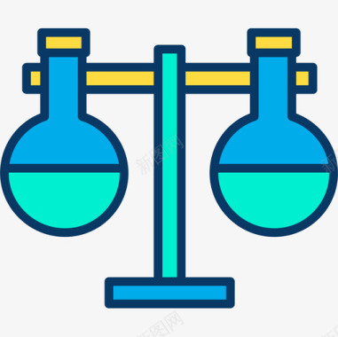 商用海报烧瓶商用356线性颜色图标图标