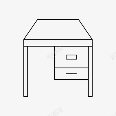 工作场所办公桌装饰家具图标图标