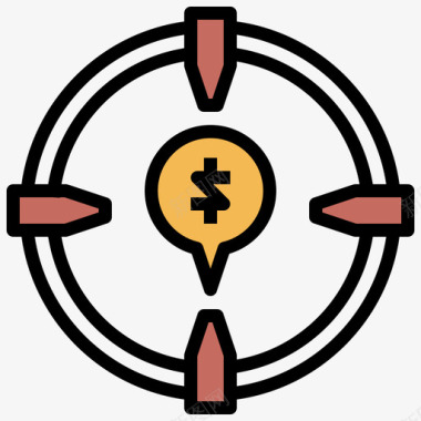 Finder在线货币服务8线性颜色图标图标