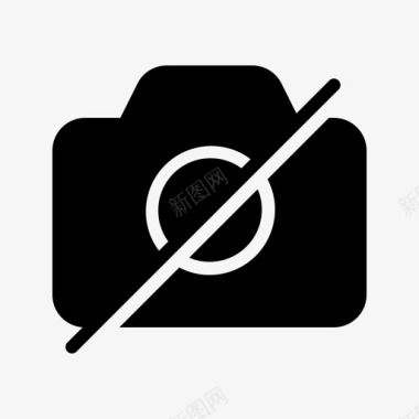 摄影相机关闭禁止不图标图标