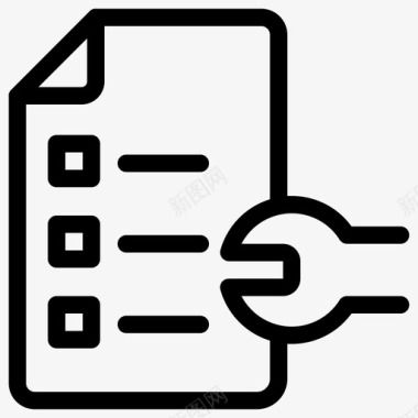 检验合格维修单剪贴板检验图标图标