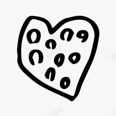手绘心形心形手绘爱情图标图标