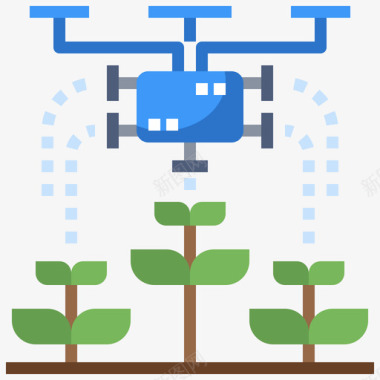 农业设计无人机农业82扁平图标图标