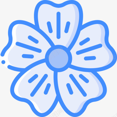 花植物29蓝色图标图标