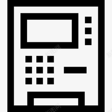 购物中心Atm32号购物中心直线型图标图标