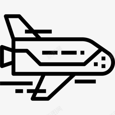 太空太空船科学105直线型图标图标