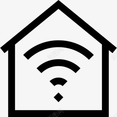 家庭烹饪Wifi智能家庭71线性图标图标