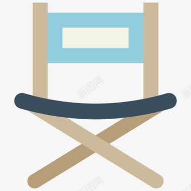 折叠椅野营165扁平图标图标