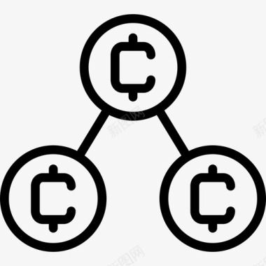 外国币加密货币币区块链金融图标图标