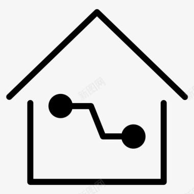 智能家居房屋网络图标图标