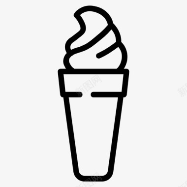 冰淇淋筒糖果冰锥图标图标