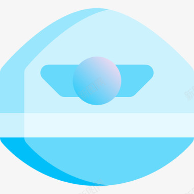 蓝色沙滩帽飞行员帽机场147蓝色图标图标