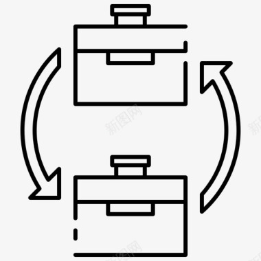 公司通告b2b公文包商务图标图标