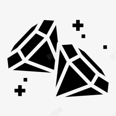 钻石游戏元素15填充图标图标