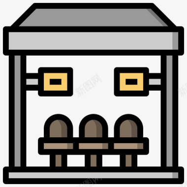 候车候车室41号线颜色图标图标