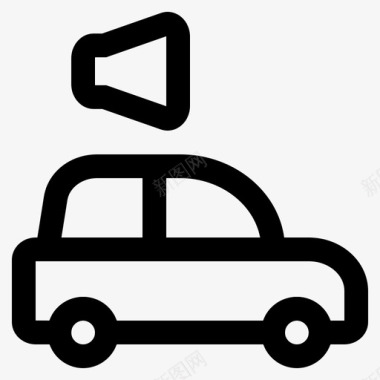 ford轿车喇叭车汽车驾驶图标图标