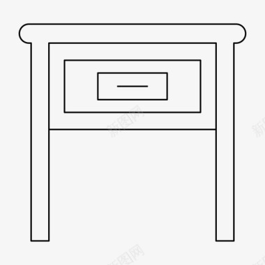 办公桌装饰家具图标图标