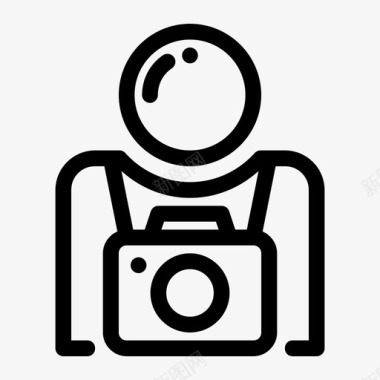 摄影师化身人物图标图标