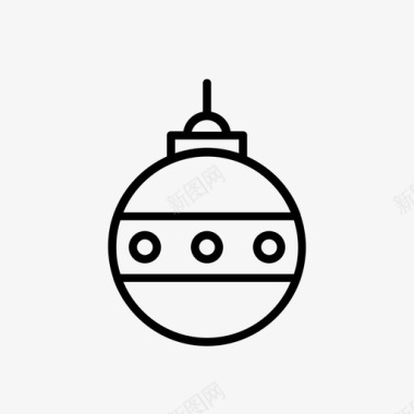 水晶球圣诞装饰节日图标图标