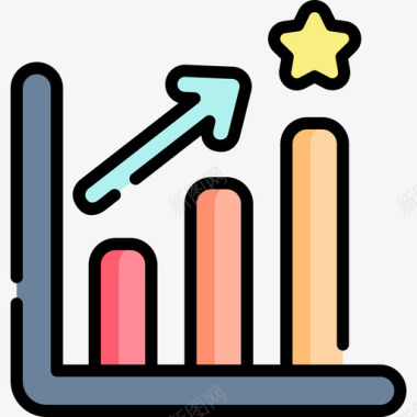 条形矢量条形图评级和验证7线性颜色图标图标