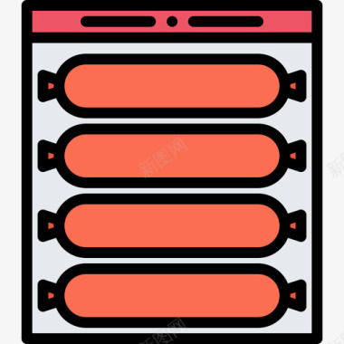香肠超市51彩色图标图标
