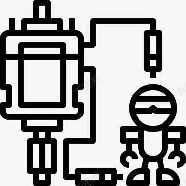 未来工程电子机器人工程8线性图标图标