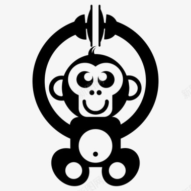 快乐的黑猩猩猿猴子图标图标