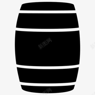 啤酒桶酒精木桶图标图标
