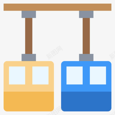 缆车主题公园6平房图标图标