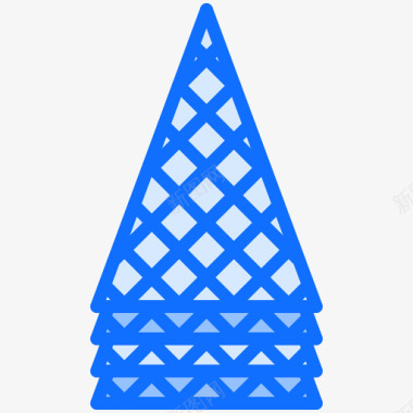 华夫饼华夫饼冰淇淋28蓝色图标图标