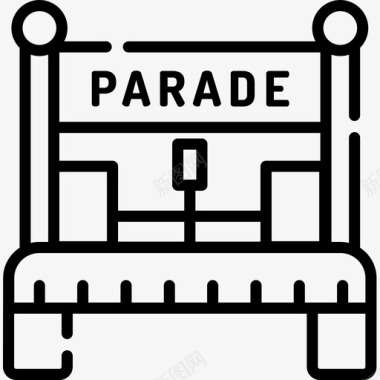 舞台背板舞台游行19直线图标图标