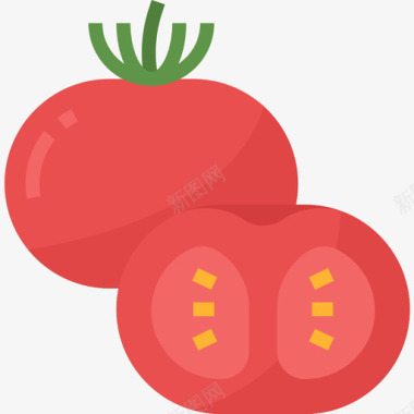 西红柿健康食品30扁平图标图标