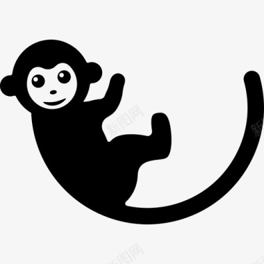 长尾巴猴子猴子动物动物园图标图标