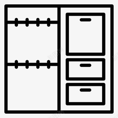 测量器具壁橱器具11线性图标图标