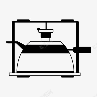 煤气煤气炉咖啡咖啡设备图标图标