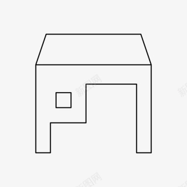 复古家具图标办公桌装饰家具图标图标