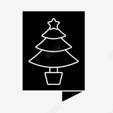 圣诞卡铃铛圣诞快乐图标图标