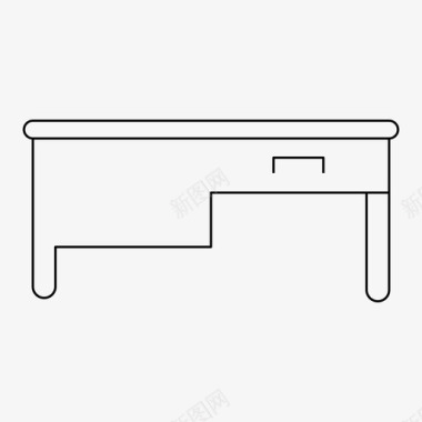 可拆卸办公桌办公桌装饰家具图标图标