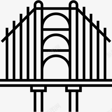 桥城市71直线图标图标