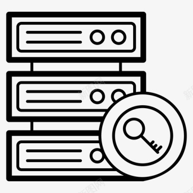 整合分析数据库安全访问密钥数据访问图标图标