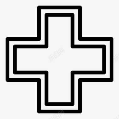 十字架标志健康十字架医院图标图标