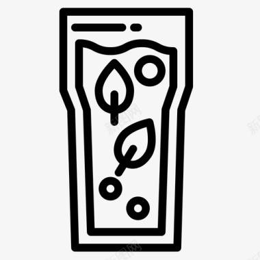 冰茶茶5线性图标图标