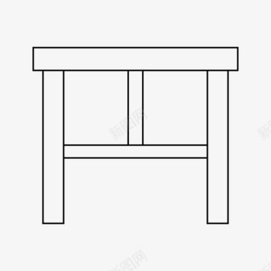 内饰书桌装饰家具图标图标